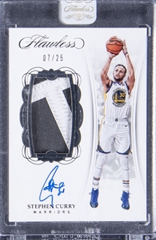 2017-18 Panini Flawless Vertical Patch Auto #VP-SC Stephen Curry (#07/25) - PANINI SEALED CASE